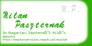 milan paszternak business card